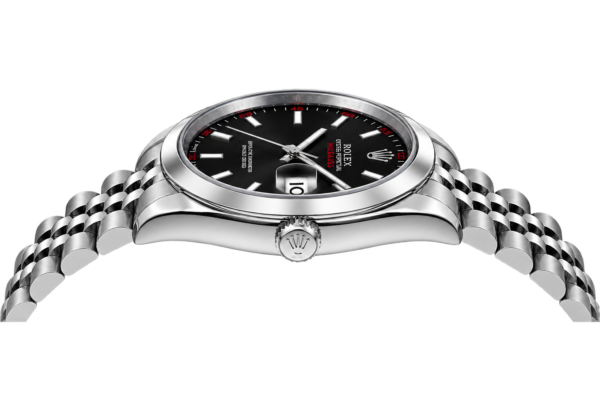 Montre Homme Argentée à Cadran Noir – Style Élégant - vue 2