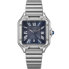 Montre Homme Argentée à Cadran Bleu – Élégance Moderne