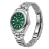 Montre Homme Argentée à Cadran Vert – Élégance Intemporelle - vue 2