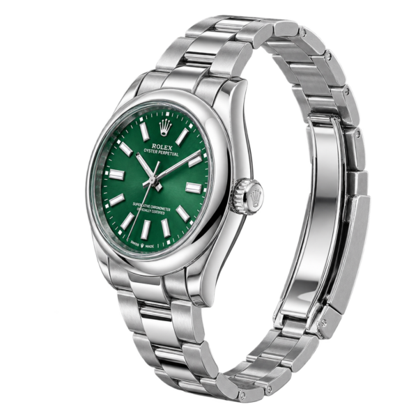 Montre Homme Argentée à Cadran Vert – Élégance Intemporelle - vue 2