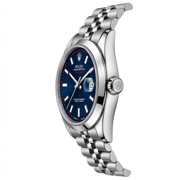 Montre Homme Argentée à Cadran Bleu – Style Élégant - vue 2
