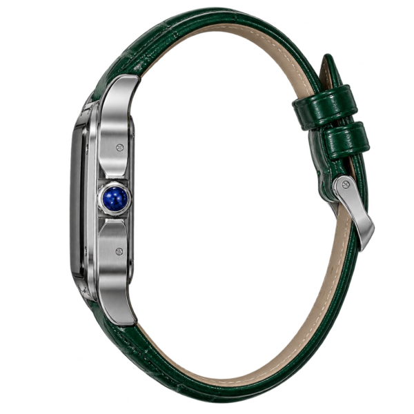 Montre Homme Argentée à Cadran Vert & Bracelet Vert – Style Élégant - vue 2