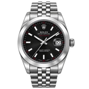 Montre Homme Argentée à Cadran Noir – Style Élégant