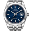 Montre Homme Argentée à Cadran Bleu – Style Élégant
