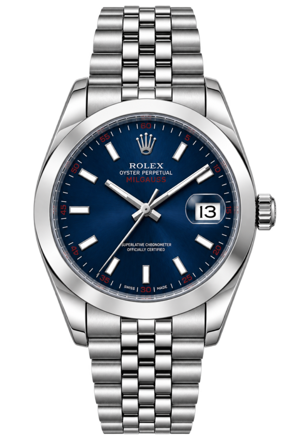 Montre Homme Argentée à Cadran Bleu – Style Élégant