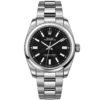 e3aa3fd7-da6d-47ad-b924-5a661104c3bc Montre Homme Argentée à Cadran Noir – Style Élégant & Intemporel