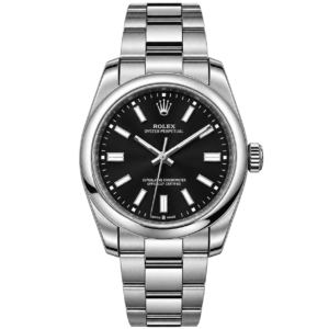 Montre Homme Argentée à Cadran Noir – Style Élégant & Intemporel
