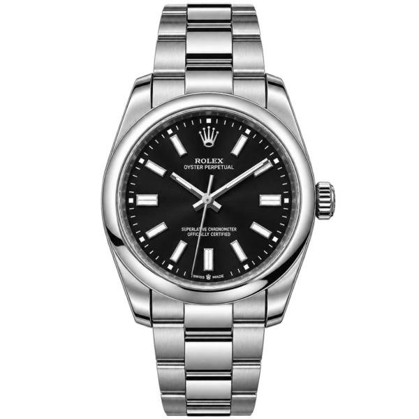 e3aa3fd7-da6d-47ad-b924-5a661104c3bc Montre Homme Argentée à Cadran Noir – Style Élégant & Intemporel