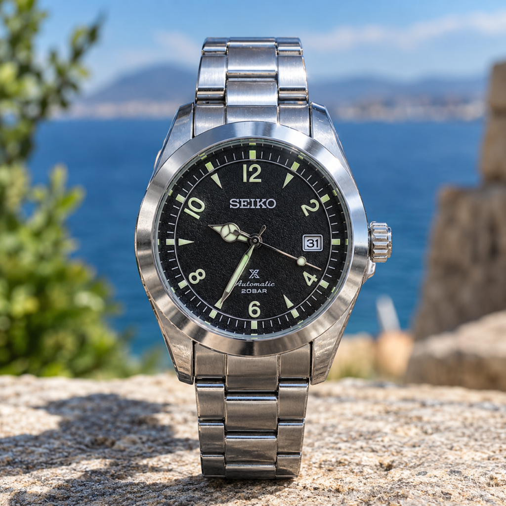 Montre Homme – Cadran Noir Luminescent – before