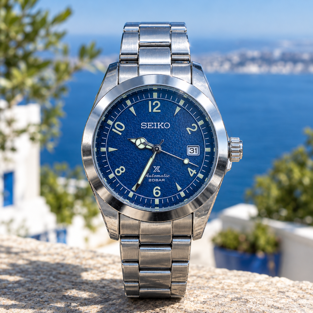 Montre Homme – Cadran Bleu Luminescent – before