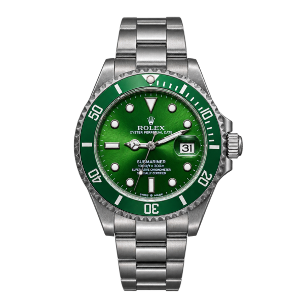 Montre Homme Verte Élégante – Cadran Vert & Bracelet en Acier